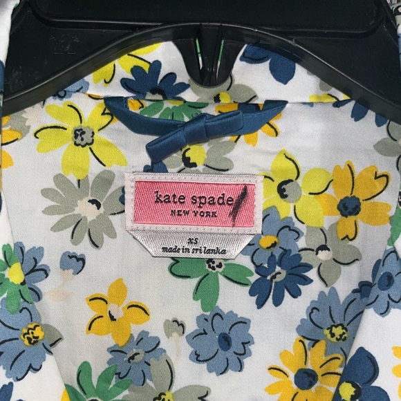 Kate Spade size XS new with tags floral print long sleeve button up pajama top - Picture 5 of 10